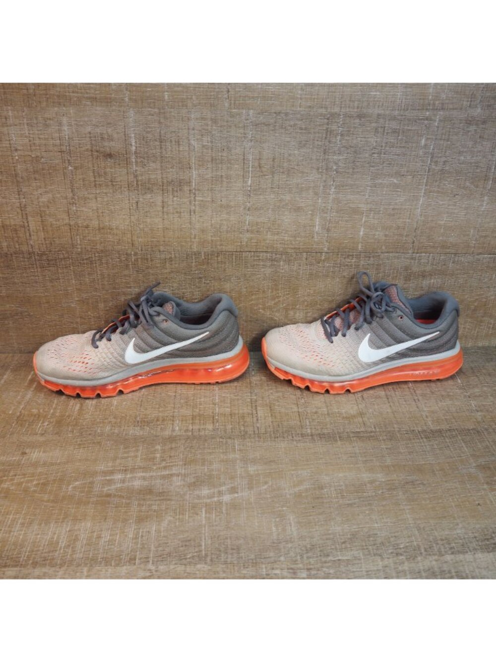 Nike Air Max 2017 Women's Running Shoes Gray Orange White US 9 849560-007 - Picture 6 of 13